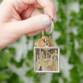 Cijfers rond een fontein sleutelhanger (Hand)
