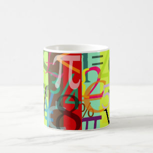 Cijfers, valuta-mok koffiemok