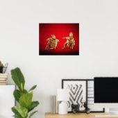 Cijfers van ceremoniële ballspelers poster (Thuiskantoor)