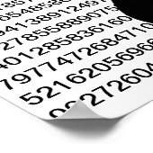 Cijfers van het poster van Pi (Hoek)