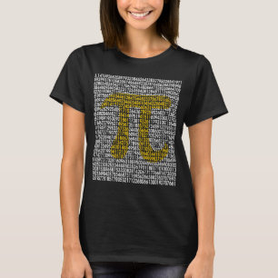 Cijfers van Pi 3.14 Pi Symbool Wiskunde Leraar Man T-shirt