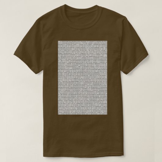 cijfers van Pi T-shirt (Design voorkant)