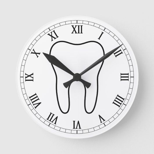 Cijfers van Uur van de tand de Klassieke Roman Ronde Klok (Voorkant)