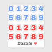 Cijfers voor klaslokaal (kinderen) stickers (Vel)