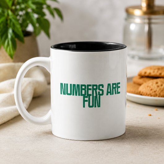 Cijfers zijn leuk | Speelse wiskunde & data design Tweekleurige Koffiemok
