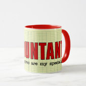 Cijfers zijn My Specialty Funny Accountant Naam Mok (Voorkant rechts)