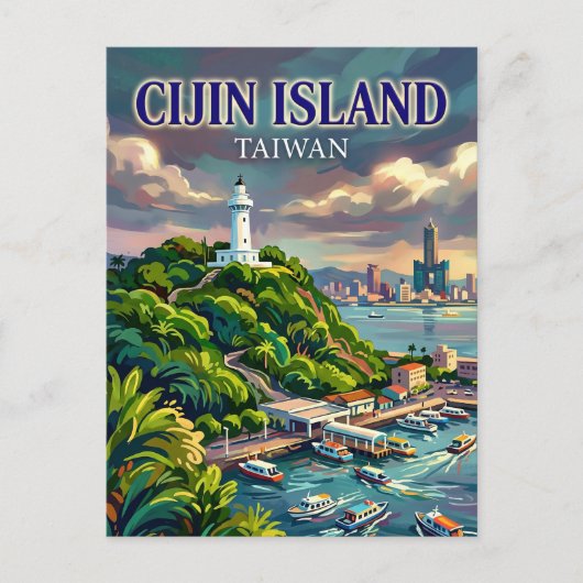 Cijin-eiland Taiwan Briefkaart (Voorkant)