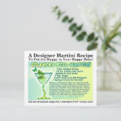 Cilantro Dill Martini Recipe Briefkaart (Staand voorkant)