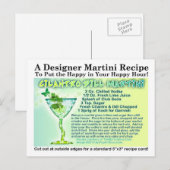 Cilantro Dill Martini Recipe Briefkaart (Voorkant / Achterkant)