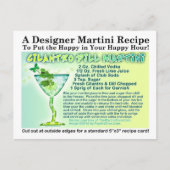 Cilantro Dill Martini Recipe Briefkaart (Voorkant)