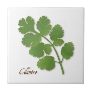 Cilantro Herb Ceramic Tegel Tegeltje