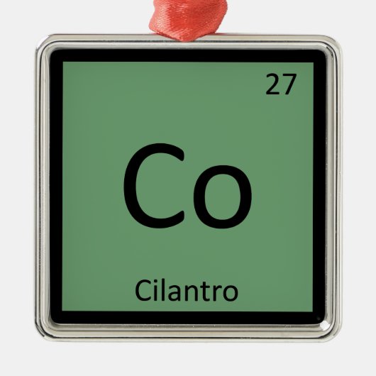 Cilantro Herb Chemistry Periodic Table Symbol Metalen Ornament (Voorkant)