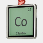Cilantro Herb Chemistry Periodic Table Symbol Metalen Ornament (Links)