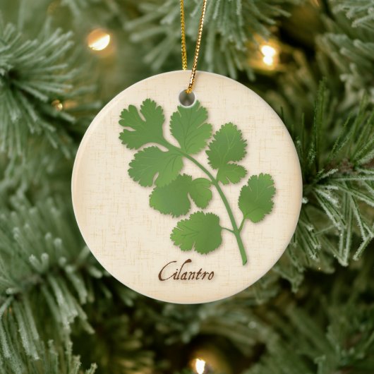 Cilantro Herb Keramisch Ornament (Boom)