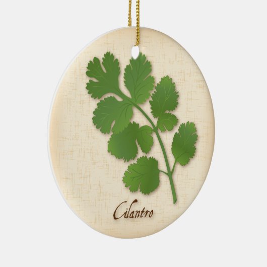 Cilantro Herb Keramisch Ornament (Rechts)