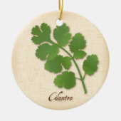 Cilantro Herb Keramisch Ornament (Voorkant)