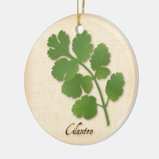 Cilantro Herb Keramisch Ornament (Links)
