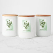Cilantro Herbs Label Voedselcontainer Etiket (Flessen)