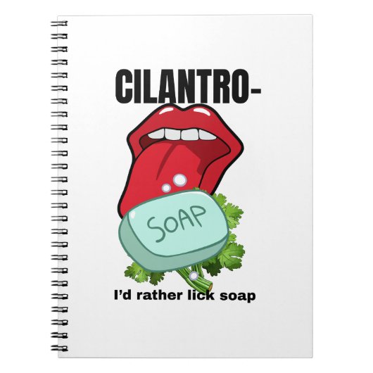 Cilantro: Ik eet liever zeep – Grappig Notitieboek (Voorkant)