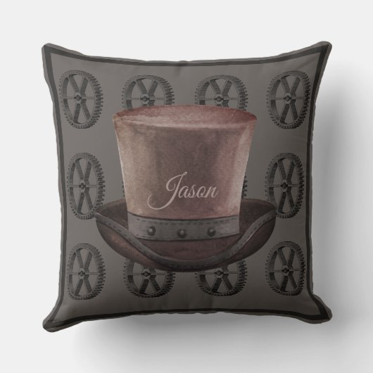 Cilinder pet Steampunk "Mr." Sierkussen (Achterkant)