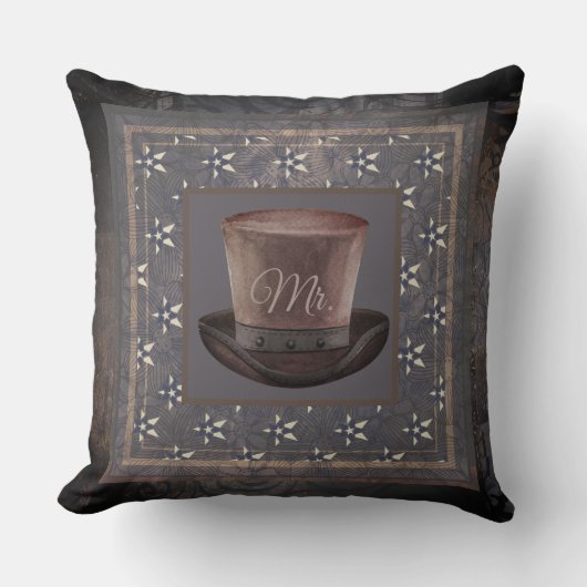 Cilinder pet Steampunk "Mr." Sierkussen (Voorkant)