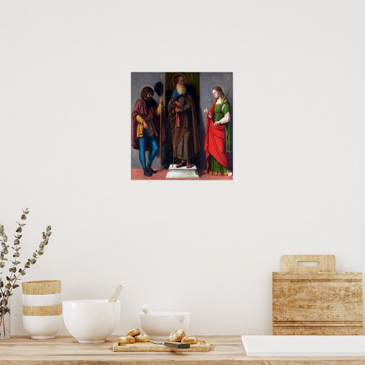 Cima da Conegliano Saints Roch Anthony Abbot Poster (Keuken)