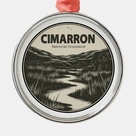 Cimarron National Grassland Kansas Stream Metalen Ornament (Voorkant)