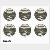 Cimarron National Grassland Kansas Stream Ronde Sticker (Vel)