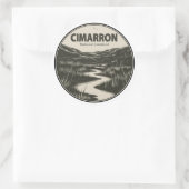 Cimarron National Grassland Kansas Stream Ronde Sticker (Tas)