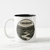 Cimarron National Grassland Kansas Stream Tweekleurige Koffiemok (Links)