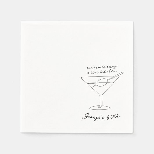 Cin Cin 50ste verjaardag, 80ste verjaardag Servet (Voorkant)