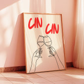 Cin Cin Art Print | Bar/Keuken Decor Poster