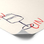 Cin Cin Art Print | Bar/Keuken Decor Poster (Hoek)