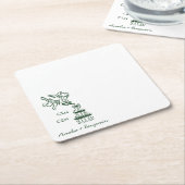 Cin Cin Cherub Hand Drawn Cupid wedding Kartonnen Onderzetters (Schuin)