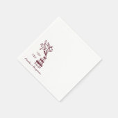 Cin Cin Cherub Hand Drawn Cupid wedding Servet (Hoek)