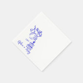 Cin Cin Cherub Hand getrokken Cupido Icon Bruiloft Servet (Hoek)