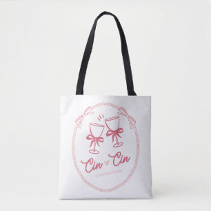 Cin Cin naar de Bruid Design Parel Champagne Tote Bag