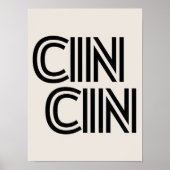 Cin Cin Print Cheers Poster Cheers Print Kitchen (Voorkant)