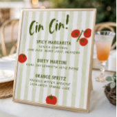 Cin Cin Tomato Bruiloftsfeest Bar Menu Poster