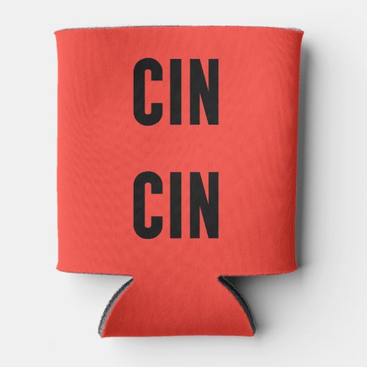 Cin Cin Typography Blikjeskoeler (Voorkant)