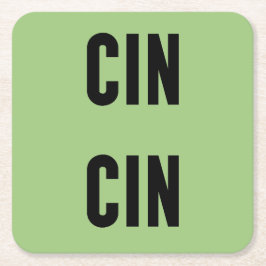 Cin Cin Typography Kartonnen Onderzetters