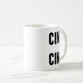 Cin Cin Typography Koffiemok (Voorkant rechts)