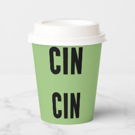 Cin Cin Typography Papieren Bekers