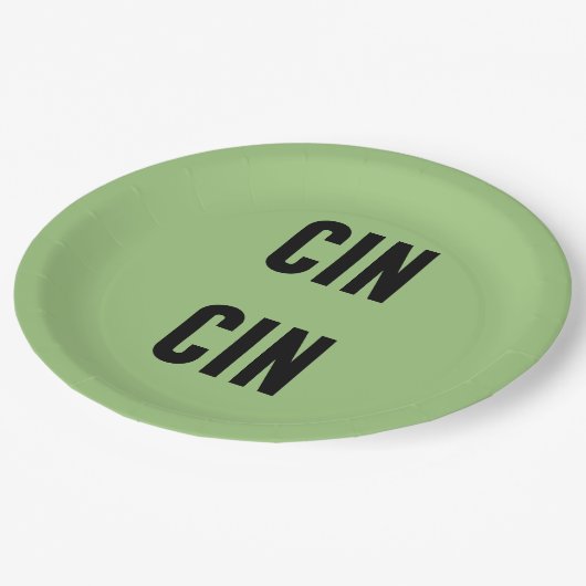 Cin Cin Typography Papieren Bordje (Gekanteld)