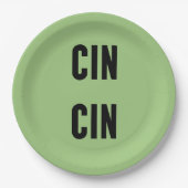 Cin Cin Typography Papieren Bordje (Voorkant)