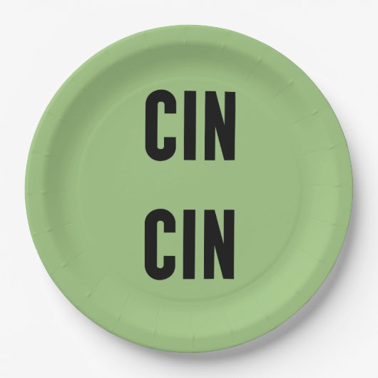Cin Cin Typography Papieren Bordje (Voorkant)