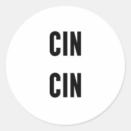 Cin Cin Typography Ronde Sticker
