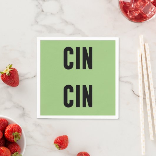 Cin Cin Typography Servet (Insitu)