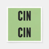 Cin Cin Typography Servet (Voorkant)