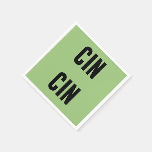 Cin Cin Typography Servet (Hoek)